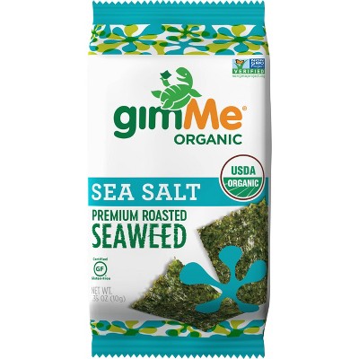 GimMe Organic Roasted Seaweed Snack Sea Salt .35oz