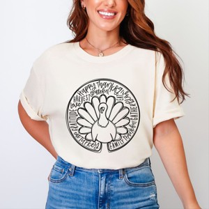 Simply Sage Market Turkey Circle Garment Dyed Tee - 1 of 4