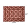 FONTOI Woven Area Rugs, Geometric Rugs,Indoor and Outdoor Floor Mat Carpet for Home Living Room Backyard Patio Deck Porch, Red, 84"*0.16"*63" - 3 of 4
