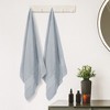 Unique Bargains Absorbent Quick Dry Solid Cotton Textured Bath Towels 2 Packs - 4 of 4