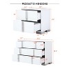ORRD Grey Mirrored Nightstand with 2 Drawers & Metal Handles, Elegant Bedside Table for Bedroom or Living Room, Modern Glam Accent Cabinet - 3 of 4