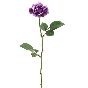 Allstate Floral 23" Purple Long Stem Artificial Blooming Rose Pick - 1 of 2