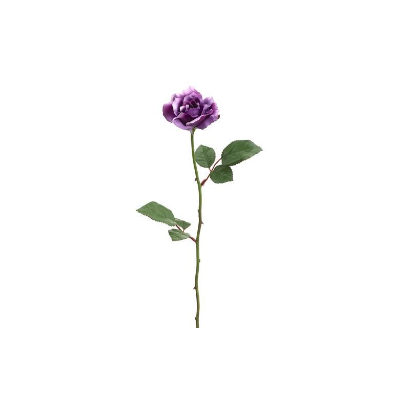 Allstate Floral 23" Purple Long Stem Artificial Blooming Rose Pick, 1 of 3