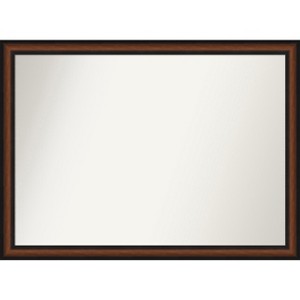 Amanti Art Yale Walnut Non-Beveled Framed Wall Mirror - 1 of 4