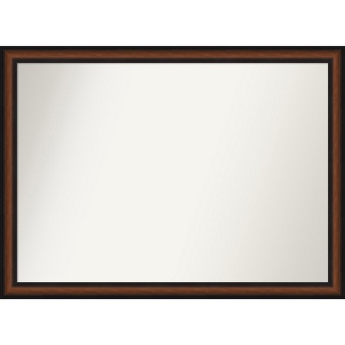 Amanti Art Yale Walnut Non-Beveled Framed Wall Mirror - image 1 of 4