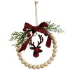 Northlight Plaid Reindeer with Pine and Berries Christmas Wreath Ornament - 7.5" - 4 of 4