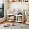 Fontoi Decorative Bookshelf, Kids Book Cabine with Compartments, Toy Storage Organizer for Children's Room, Nursery, White, 10.63"*23.62"*31.5" - 3 of 4
