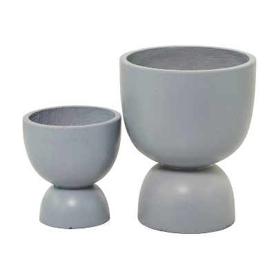 14.65" 2pc Modern Ceramic Planter Pots - CosmoLiving by Cosmopolitan