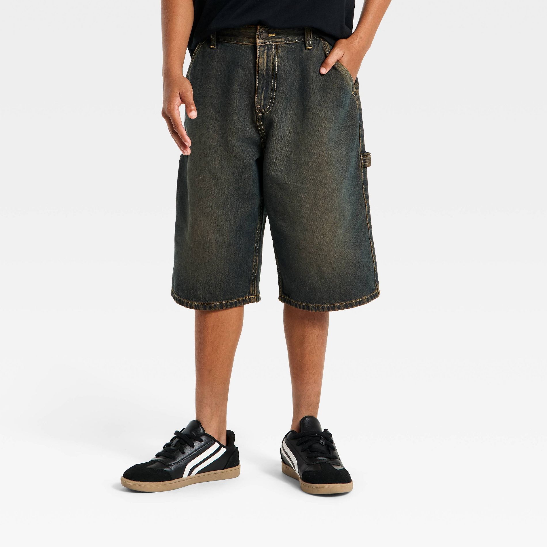 Boys' Relaxed Baggy Carpenter Jean Shorts - art class™