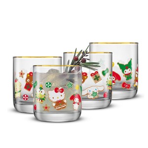 Hello Kitty® and Friends Gingerbread Pals Short Glasses - 10 oz - Set of 4 - 1 of 4