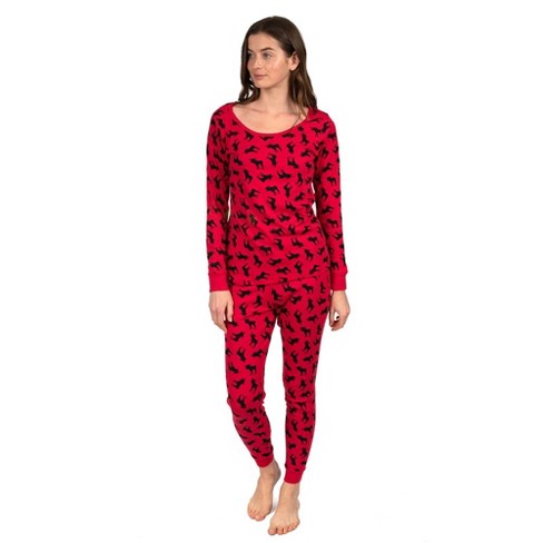 Leveret Women's Cotton Red & Black Plaid Pajama Set – Leveret Clothing