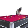 6-FT Pool Table with Table Tennis Top, 2-in-1 Multi Game Table with Net, 2 Table Tennis Paddles , 2 Balls and 2 Wood Cues, 15 Balls + 1 White Ball - 2 of 4
