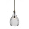Toltec Lighting Carina 1 - Light Pendant in  New Aged Brass with 12.25" Clear Ribbed Shade - 2 of 2