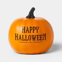 Hyde & EEK! Boutique Painted Pumpkin Orange 'Happy Halloween' Decorative Figurine