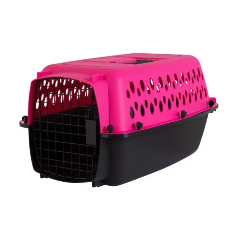 Aspen Pet Fashion Pet Porter Kennel Pink and Black, 2 of 7