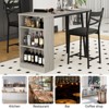 CuisinSmart 3-Piece Dining Table Set for 2, High Top Kitchen Bar Table with 3 Tier Storage Shelves & 2 Stool, Expandable Bar Dining Room Set - 3 of 4