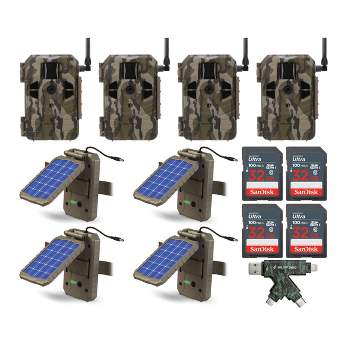 Stealth Cam Connect Cellular Trail Camera (AT&T) with 32 GB Card Bundle (4-Pack)