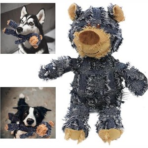 ZippyPaws Dog Companion for Heavy Chewers- Indestructible Robust Bear Dog Toy, Resistant Squeaky Dog Toys for Heavy Chewers  (A-Navy) - 1 of 4
