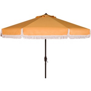 Milan Fringe 9Ft Crank Push Button Tilt Umbrella - PAT8008 - Safavieh - 1 of 4