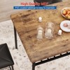 Dining Table Set for 4,with Upholstered Bench & Square Stools & Storage Shelves,Metal & Wood Dining Room Kitchen Table Set for Small Space,Apartment - 4 of 4
