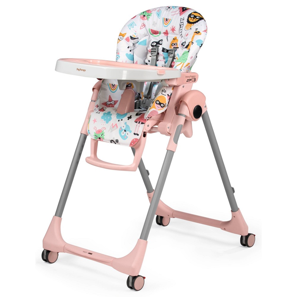 Peg Perego Prima Pappa Zero 3 Super Girl High Chair - Pink -  89878675