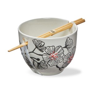 tag Osaka 16oz Black Noodle Bowl - Dishwasher Safe Dining Bowl, 5" L x 5" W x 3.9" H, Perfect for Everyday Use - 1 of 1