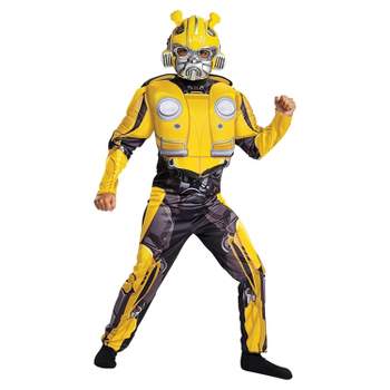 Disguise Boys' Transformers Bumblebee Muscle Jumpsuit Costume