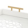 Kate and Laurel Caspen Hexagon Decorative Tray, 18x18, White - 3 of 4