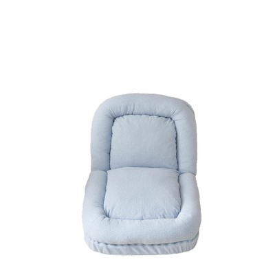 TiramisuBest Blue 3-Fold Convertible Sofa Bed, Space-Saving Metal Frame Sleeper Couch for Bedroom & Office