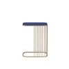 Aviena Accent Table Blue/Gold - Acme Furniture: Gold Frame, C-Shape, Living Room Side Table, Wood Composite - 3 of 3