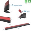 JUJABU 2 Pack Black Adjustable Under Door Draft Stoppe, Anti-Collision Strong Adhesive, Soundproof Weather Stripping, 2" W x 39" L - 2 of 4