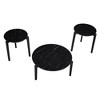 CAVINAS Coffee Tables for Living Room Modern Round Coffee Table Unique Solid Wood Center Table with Imitation Marble Tabletop, Office - 3 of 4