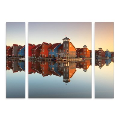 27"x33.5" Fiorenzo Carozzi 'House Reflections' Multi Panel Decorative Wall Art set - Trademark Fine Art