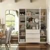 Famapy White Kitchen Pantry Cabinet with 3 Drawers 6 Doors & Shelves - 3 of 4
