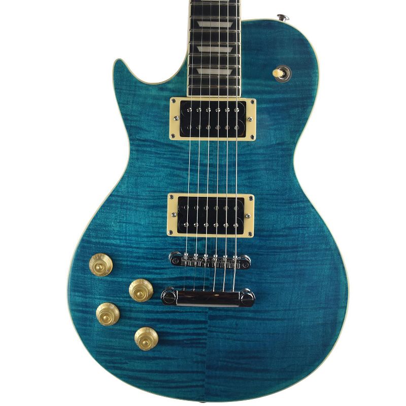 Sawtooth Heritage 60 Series Left Handed Flame Maple Top Electric Guitar, Cali Blue Flame, 1 of 2