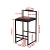 NicBex Set of 2 Bar Stools for Kitchen Island,Paper Rope Woven Counter Bar Stools,Bar Chairs for Dining Rooms,Kitchens,Islands - 3 of 4