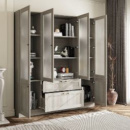 Famapy Versatile Wood Cabinet Customizable for Bookshelf, Side Cabinet or Kitchen Use