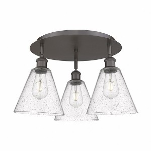 Berkshire - 3 Light Flush Mount In Industrial Style-10.5 Inches Tall and 19.75 Inches Wide - 1 of 1