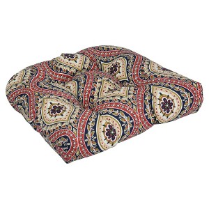 Blazing Needles, 19-inch U-Shaped Spun Polyester Outdoor Tufted Dining Chair Cushion - 1 of 2