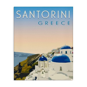 Stupell Industries Vintage Santorini Cityscape Canvas Wall Art - 1 of 4
