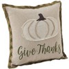 Harvest Blessings Applique Pumpkin Give Thanks Pillow 12x12 - 3 of 4