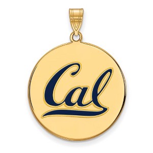 Black Bow Jewelry 14k Yellow Gold Plated Sterling Silver California Berkeley Golden Bears NCAA Extra Large Pendant - 1 of 3