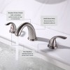 Munora Brushed Nickel Widespread Bathroom Faucet, Waterfall Design with Pop-Up Drain Assembly - 4 of 4