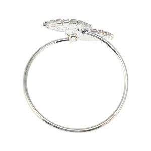 Unique Bargains Napkin Rings Two-leaf Stainless Steel 1 Pc - 1 of 3