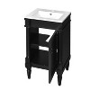 CIPACHO 18" White Modern Bathroom Vanity with Sink - Freestanding Storage Cabinet, Adjustable Shelf & Door for Small Spaces - 3 of 4