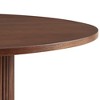 Sapphtopaz Round Dining Table Kitchen Table Farmhouse Wood Strip Base Wood Veneer Tabletop for Kitchen, Small Spaces - 2 of 4