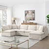 125.5" Oversized Modular L-Shaped Sectional Sofa with Movable Ottoman, 6-Seat Chenille Couch, Wide Seat & Skirted Design - 4 of 4