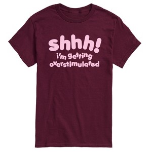 Men's - Instant Message - Shhh Overstimulated Short Sleeve Graphic T-Shirt - 1 of 4