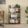 Greenstell Modern Style Bookshelf, Shelf Bookcase, High Bookshelf Corner Storage Organizer for Home Office Bedroom Kitchen Living Room - 3 of 4