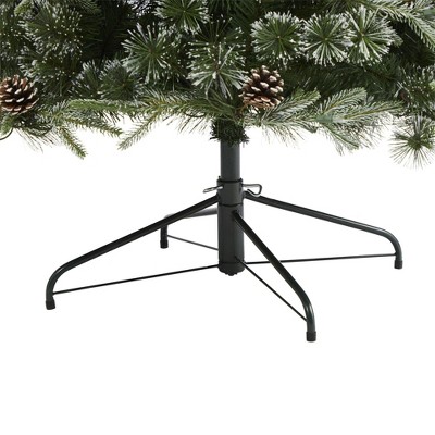7.5-Foot Snow-Tipped Pine Artificial Christmas Tree with LED Lights
